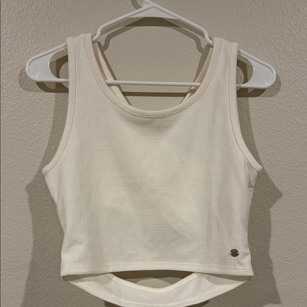 Roxy Ivory Sleeveless Crop Top